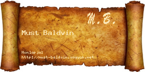 Must Baldvin névjegykártya